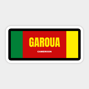 Garoua City in Cameroon Flag Colors Sticker